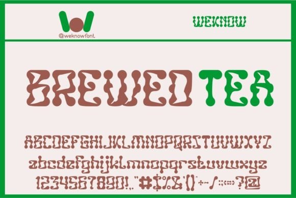 Brewed Tea: A Funky Font for Bold, Modern Design Projects