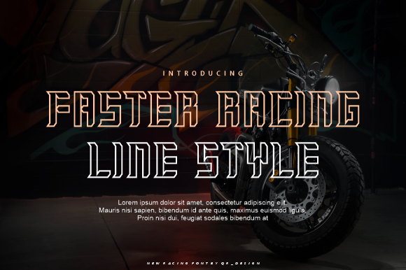 Faster Racing Line: A Display Font Built for Speed and Impact
