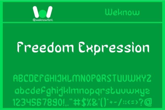Freedom Expression: A Display Font for Bold Visual Statements