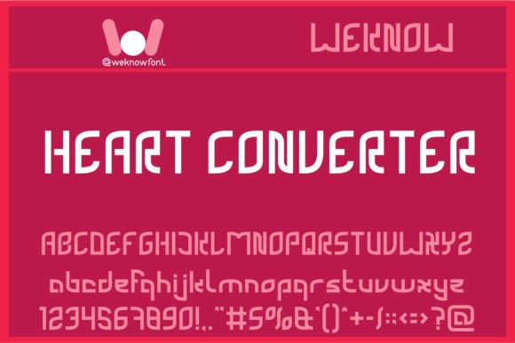 Heart Converter: The Techno Display Font for Modern Design