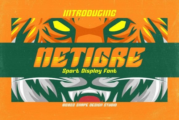 Netigre: The Bold Typeface for Impactful Sports & Brand Design