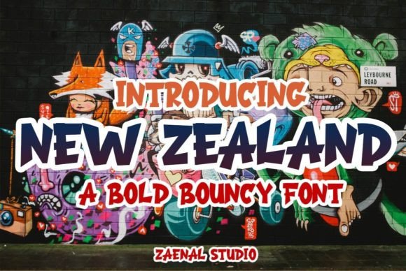 New Zealand: A Cartoon Font Full of Character and Charm